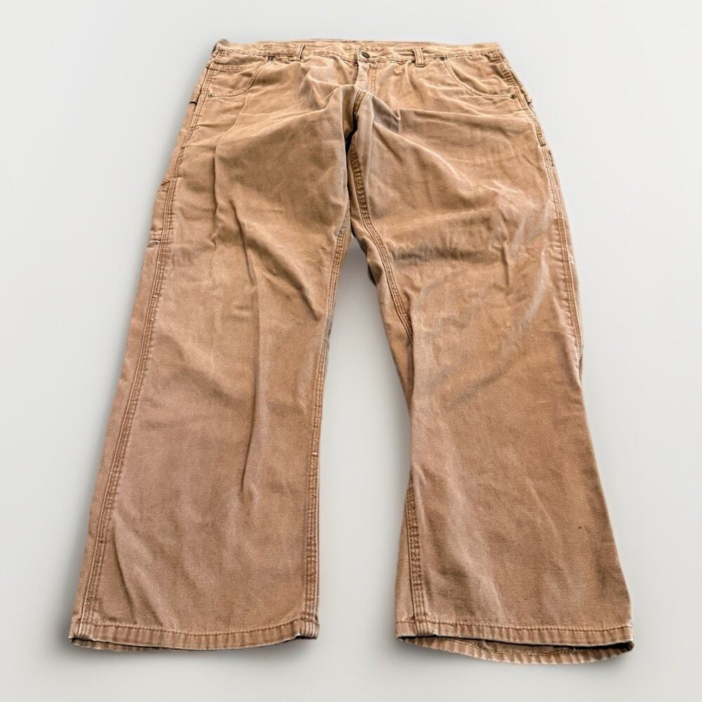 Key Dungarees Mens Brown Duck Heavyweight Cotton Carpenter Pants Size 40x30